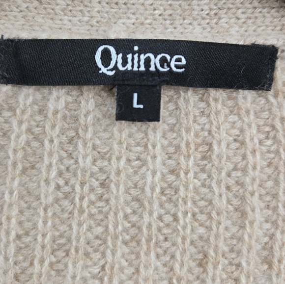 Quince Cardigan Mongolian Cashmere Oversized Oatmeal - Picture 3 of 15